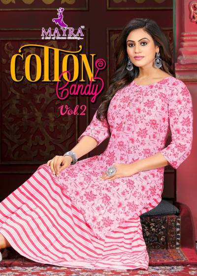 Cotton Candy Vol 2 By Mayra Fancy Cotton Printed Kurti With Skirt Collection